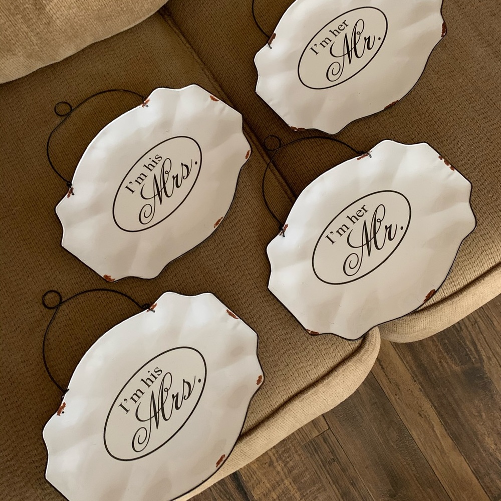2 Sets of Rustic wedding/bridal shower signs